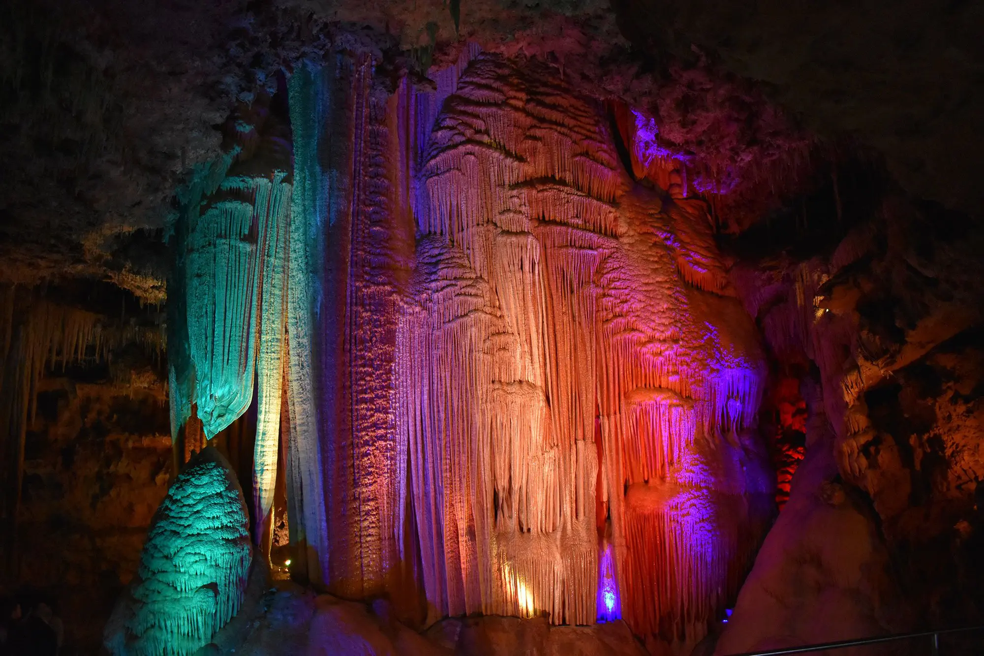 Stage Curtain light display at Meramec Caverns